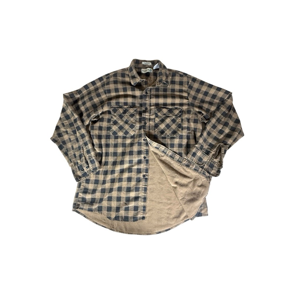 VINTAGE Fieldmaster Flannel Shirt Adult Large Buffalo Check Plaid Made In USA